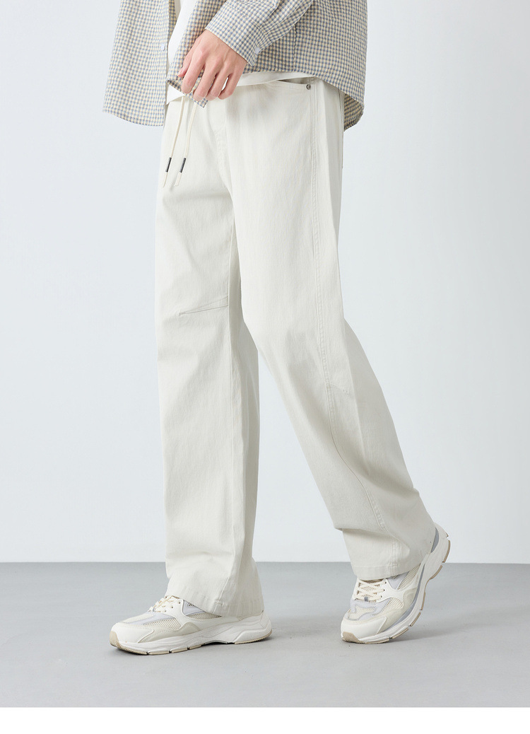 Quần dài nam ống rộng phong cách Mỹ casual — đen chi tiết 18