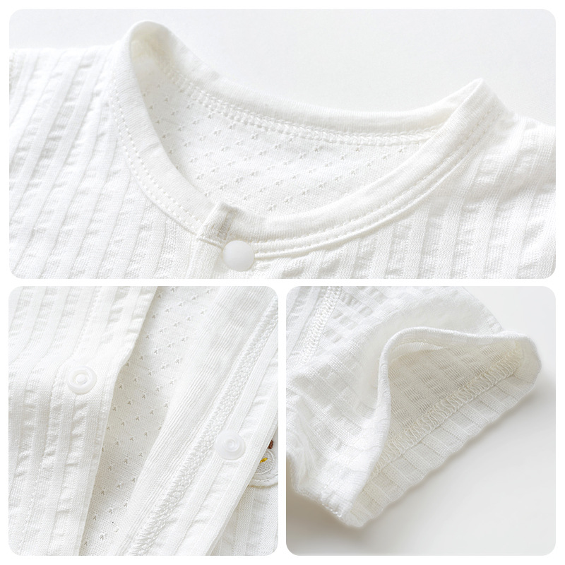 Mono de bebé para verano, unisex, pijama para recién nacido, estilo ligero, ropa para exterior, conjunto de pelele de manga corta para bebé, conjunto de verano para bebé