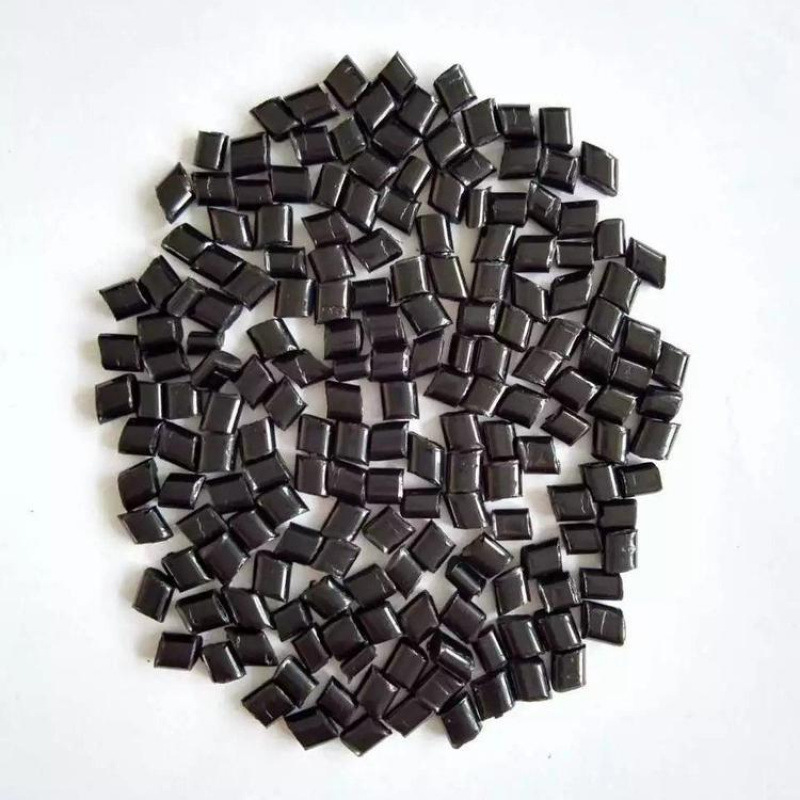 ABS再生抽粒料黑色没料花沙眼价格便宜二次料回料打螺丝不爆