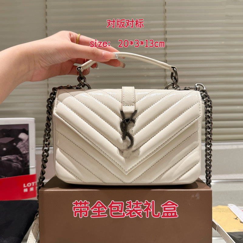 杨树林包包专柜时尚邮差包真皮女士斜挎包复古菱格手提包单肩链条|undefined