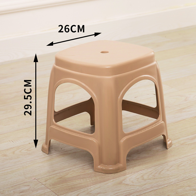 Taburetes de plástico sala de estar doméstica gruesa taburetes de mesa de comedor para adultos taburetes económicos sillas de goma fabricantes taburetes altos idea simple