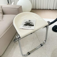 シンプルな食事椅子家庭用中古家具折り畳み腰掛けネット赤写真水晶椅子insアクリル透明腰掛け