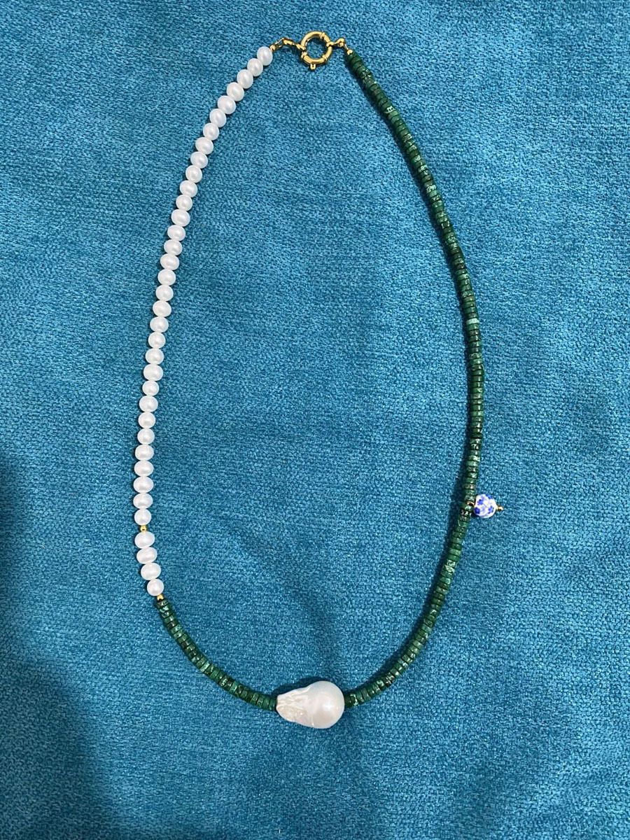 32g Weight Bracelets, Necklace Classification 2 PCS/Package Quantity Holiday, Daily Occasion Beaded, Freshwater Pearl, Titanium Steel Material Geometric Pattern Women's Gender Casual, Simple Style Style 2 PCS/Package Beaded Freshwater Pearl Titanium Steel Freshwater Pearl Jewelry Sets 7