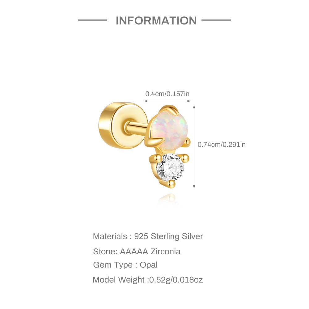 1g Weight 925 Sterling Silver Ear Needle Material Ear Studs Classification 1 Piece Quantity Daily, Street Occasion 925 Sterling Silver Material Geometric Pattern All Seasons Season Unisex Gender Plating Design Simple Style, Classic Style Style 1 Piece 925 Sterling Silver 925 Sterling Silver Earrings Geometric Ear Studs 3