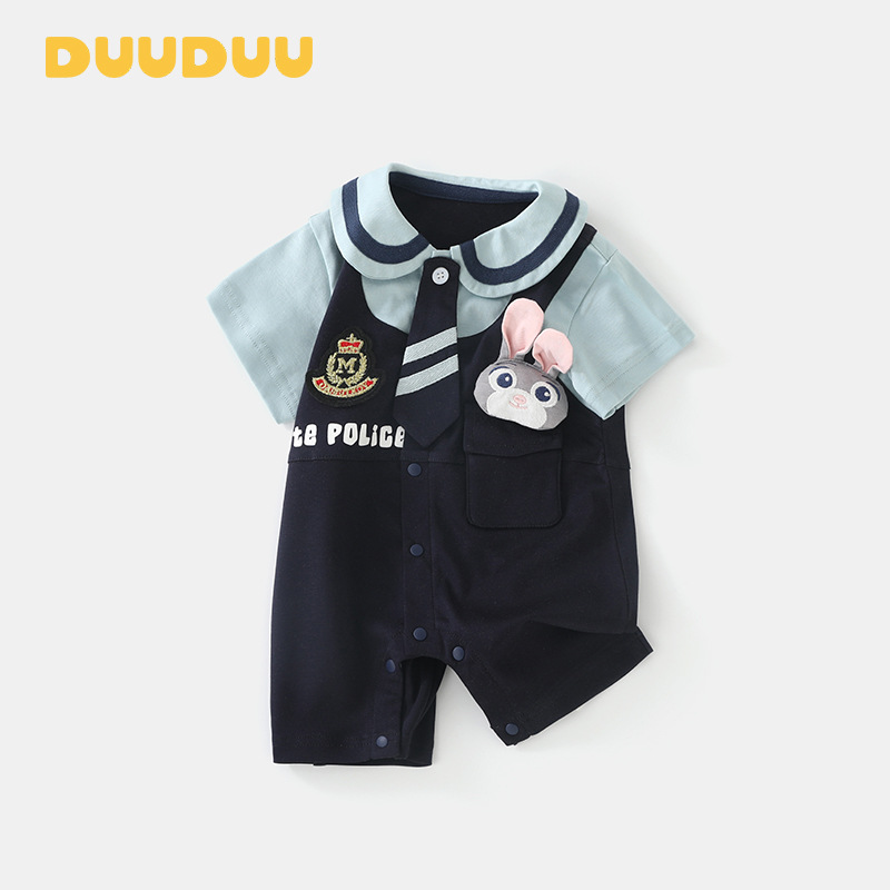 DUUDUU Rabbit 2025 Summer Short-Sleeved Bodysuit/Crawler/Romper for Baby Girls (Class A)