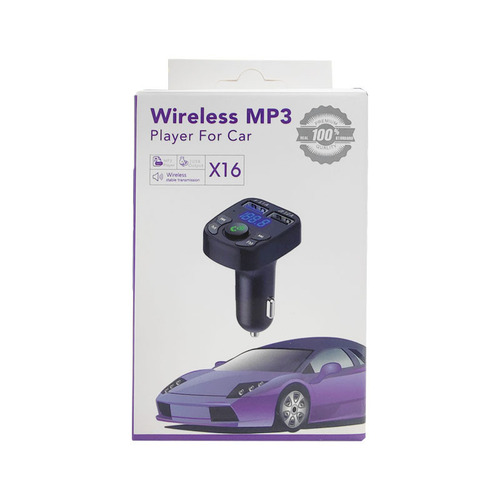 Private model X16 car charger fm transmitter mp3 player car cigarette lighter digital display smart car charger wholesale