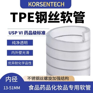 Imported pharmaceutical grade TPE steel wire hose resistant to acetone and alcohol can transport medium such as soy sauce and vinegar wine