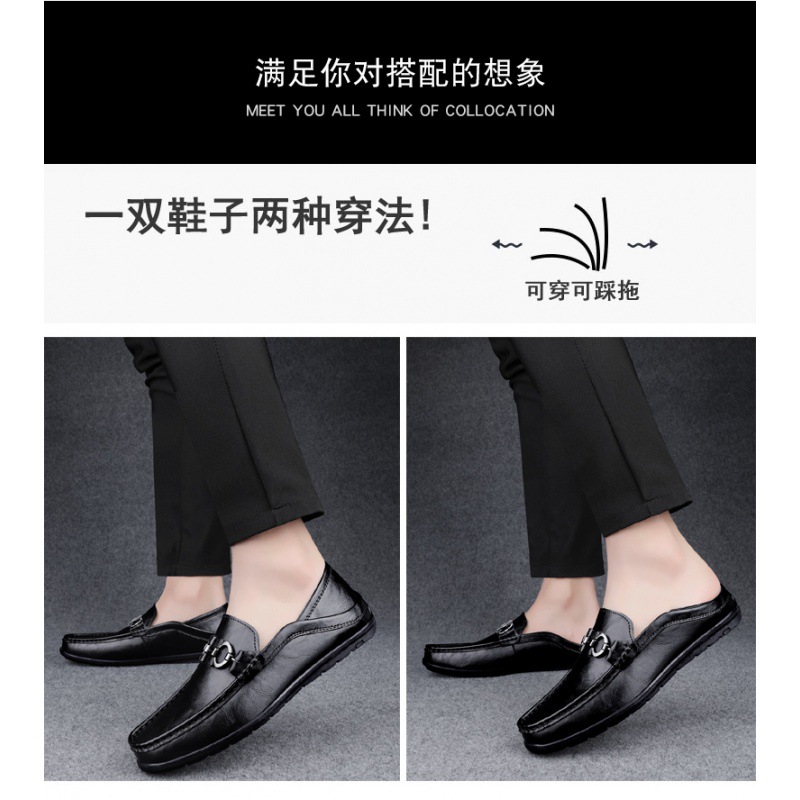 Zapatos de cuero para hombres primavera 2025 nuevos negocios de cuero suave zapatos casuales transpirables zapatos perezosos