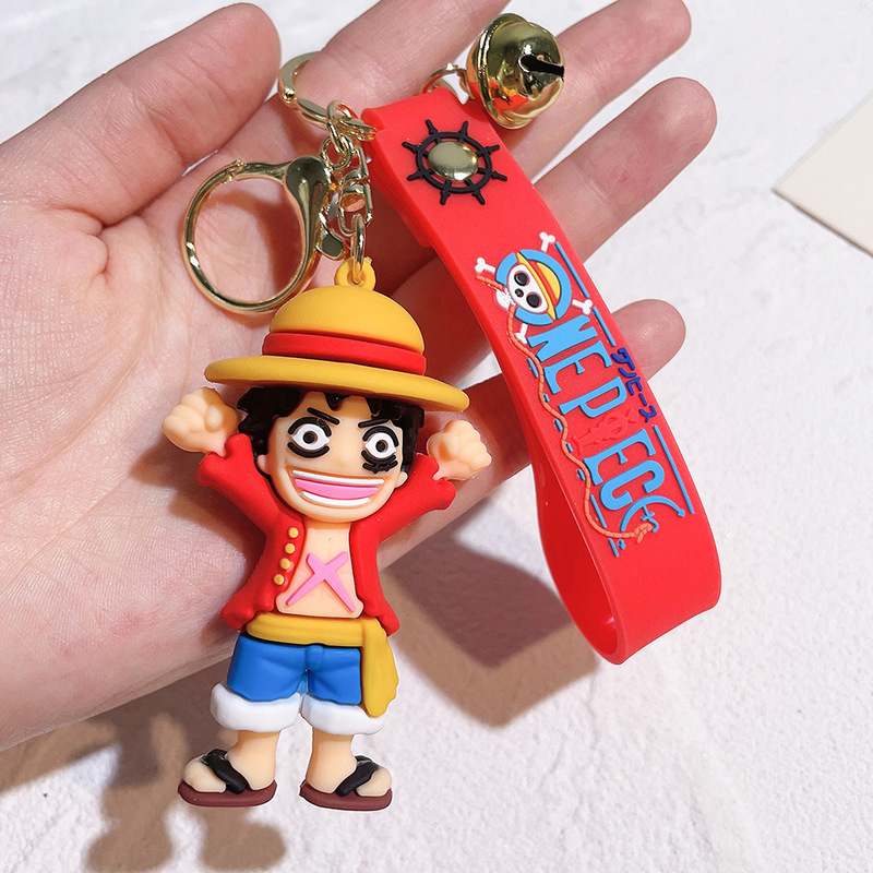 漫画かわいいアニメワンピースルフィ人形カーバッグペンダントキーホルダー卸売キーホルダー小さなギフト|undefined
