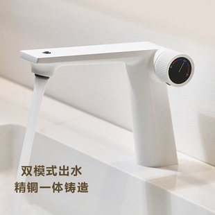Basin Faucet Brass Household Toilet Wash Basin Bathroom Table Basin Wash Basin Hot and Cold Faucet Gushing from Wash Basin