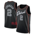 Pistons #2 Black 24 City Heat Pressed