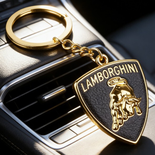 Keychain Metal Car Logo Keychain Foreign Trade Car Key Chain Accessories High-End Sedan Car Small Gift Pendant