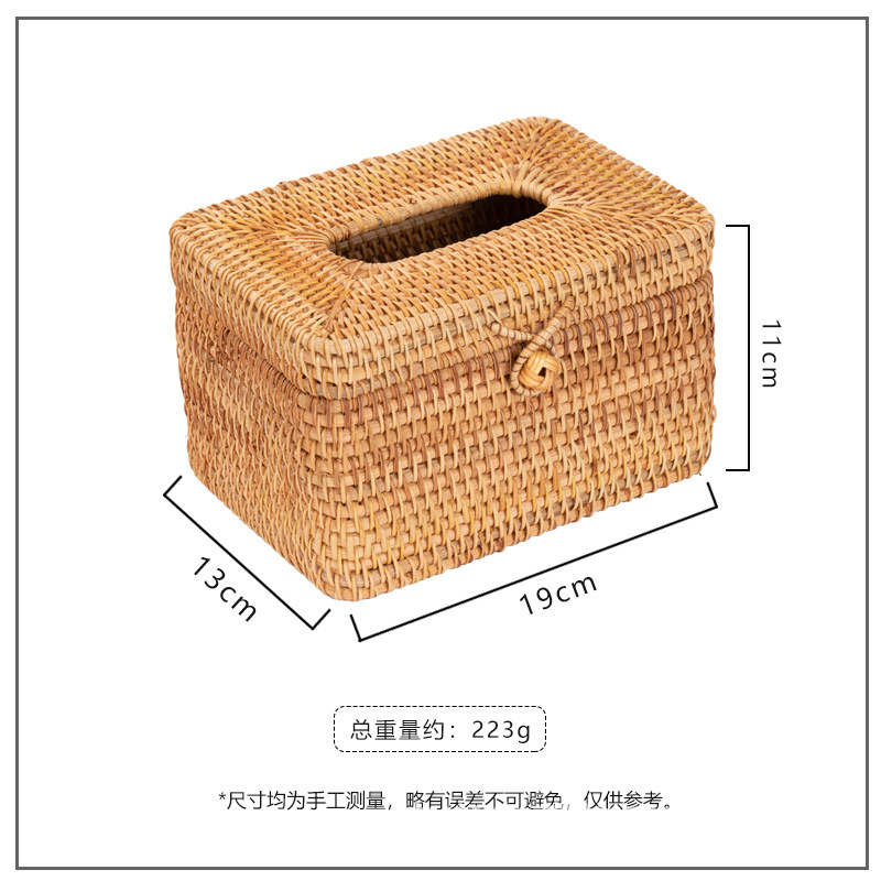 Organizador de Copas de Vino con Control Remoto, Tejido de Ratán Otoñal, Cesta de Almacenamiento para Mesa de Centro, Organización del Hogar, Estilo Japonés