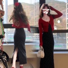 �Lȹ���|�nϵ�ļ���Ů����2025�¿�һ���״���ȹ�b�黨�����B��ȹ