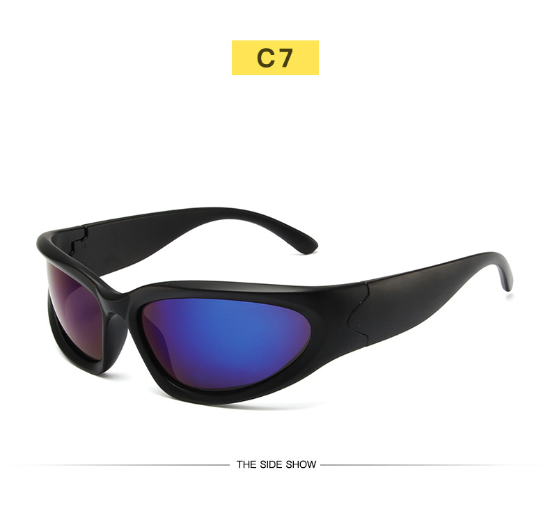 Sportsonnenbrille Im Y2k Steampunk Design Für Damen Und Herren_voghion.com