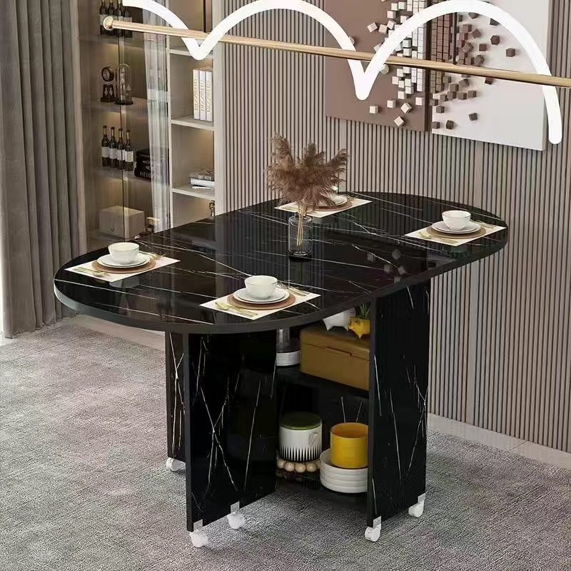 타원형(완전 모조 검은 대리석 패턴)