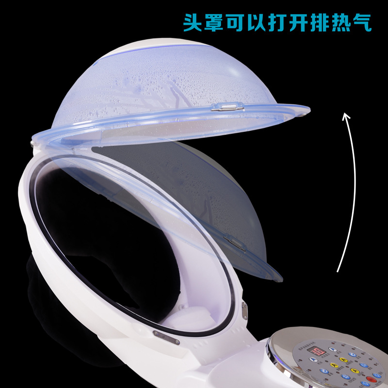 Vaporizador de Cabello Infrarrojo O3 con Ozono, Máquina de Micro-Niebla con Luz de 12 Colores para el Cuidado del Cabello y Tratamiento Infrarrojo