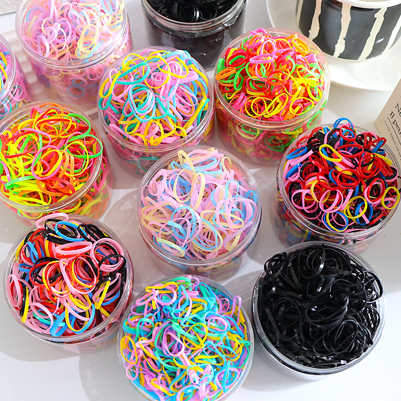 Storage box strong pull continuous children disposable rubber band does not hurt the hair girl baby tie rope hair ring wholesale Storage box strong pull continuous children disposable rubber band does not hurt the hair girl baby tie rope hair ring wholesale