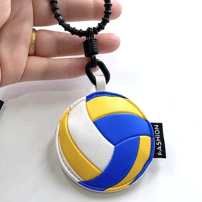 新しいバレーボールペンダント卸売レディースバッグスポーツ周辺ペンダントジュエリーアクセサリーシミュレーションバレーボールキーホルダー|undefined