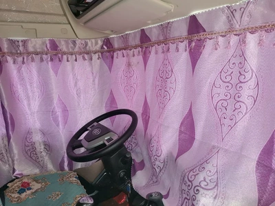 Car curtains, curtain manufacturer - water-ripple-purple-120m-110m-two-pieces-sleeper-curtain