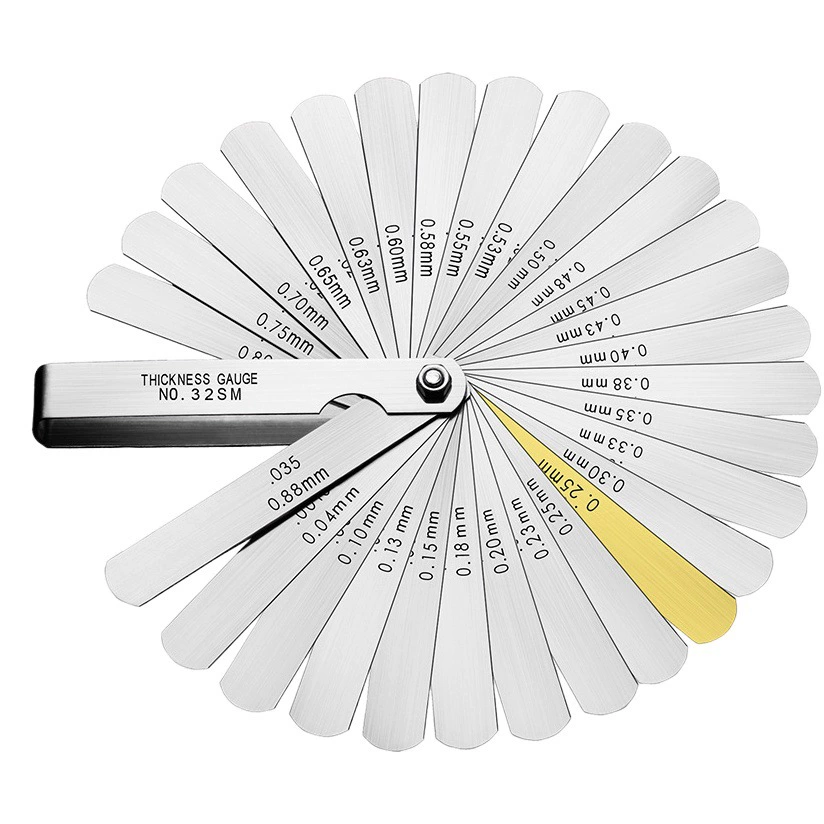 Комбинированная линейка 32 зажима медного листа дюймовый. 0015-.035in метрические 0,04-0,88 мм толщина зазора