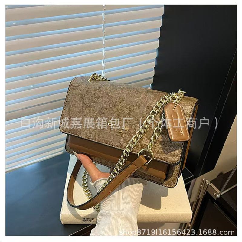 外贸女包时尚简老花色手提包潮2025新款pu质感单肩斜挎包bags批发|undefined