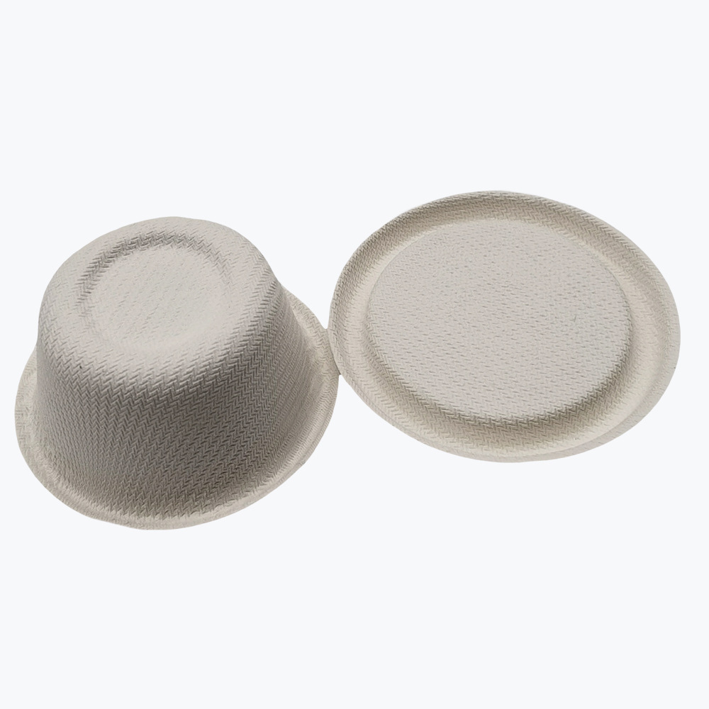 Fábrica verde al por mayor Pulpa de caña de azúcar vajilla protección ambiental desechable 2 oz taza salsa taza compostable degradable