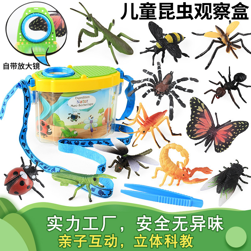 Simulated insect animal world model set: grasshopper, cricket, scorpion, ant, butterfly, dragonfly desktop toy decoration Simulated insect animal world model set: grasshopper, cricket, scorpion, ant, butterfly, dragonfly desktop toy decoration