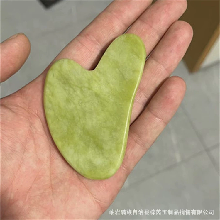 Доска для скребков из натурального нефрита, нефритовый лист для скребков в форме сердца, доска для скребков большого пальца, доска для скребков лица