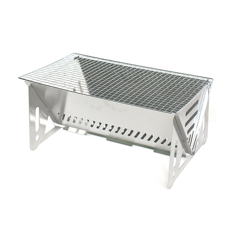 Gran tamaño plegable portátil de acero inoxidable horno de barbacoa pequeño horno al aire libre horno de tijeras plegables horno de tarjeta desmontable horno