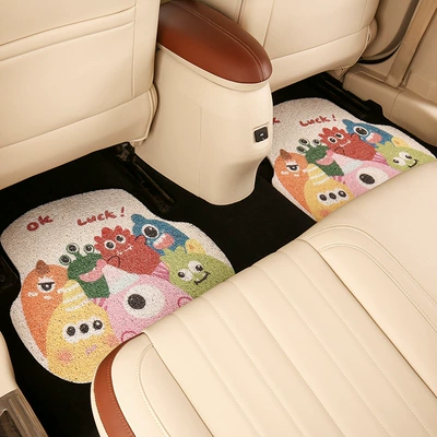 Universal Foot Pad, Cute Cartoon Car Floor Mat - little-monster-foot-pads-2-in-the-back-row