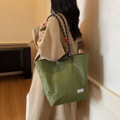 日系攀岩绳大容量防水手提托特包男女2025新款单肩包多功能斜挎包