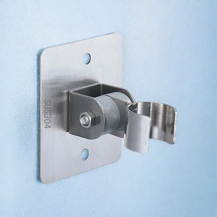 Factory Direct Sales 304 Stainless Steel Shower Bracket up and down Movable Wall Base Nail-Free Adjustable Shower Shower Holder