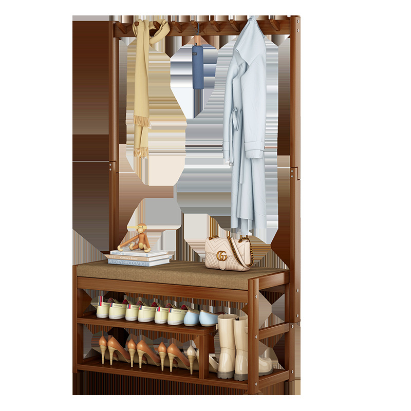 Zapatero perchero combinación integrada hogar simple piso puerta puede sentarse Cambio de zapatos taburete dormitorio percha