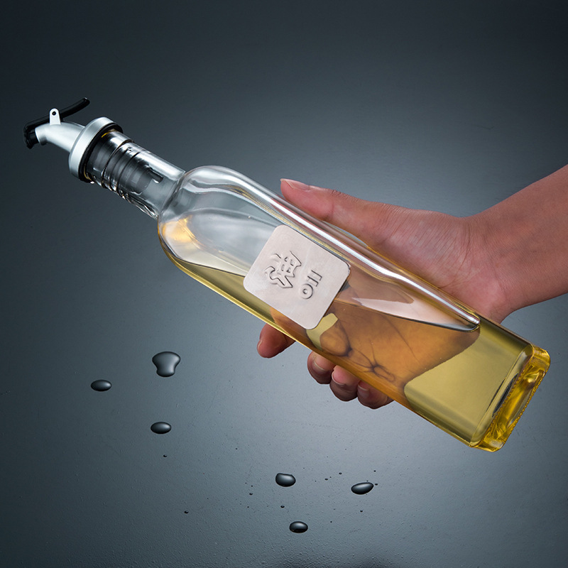 Productos de cocina botella de vinagre de salsa de soja botella de condimento casera de aceite de condimento sellado botella de vidrio a prueba de fugas sellado a prueba de fugas