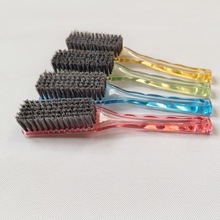 鞋刷家居塑料长柄水晶清洁鞋刷子硬软灰毛洗衣刷衣领衣服鞋子板刷