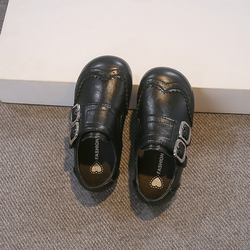Zapatos de cuero de niñas 2026 primavera y otoño nuevos zapatos de Lefour con suela suave zapatos casuales para niños zapatos negros de estilo británico image 7