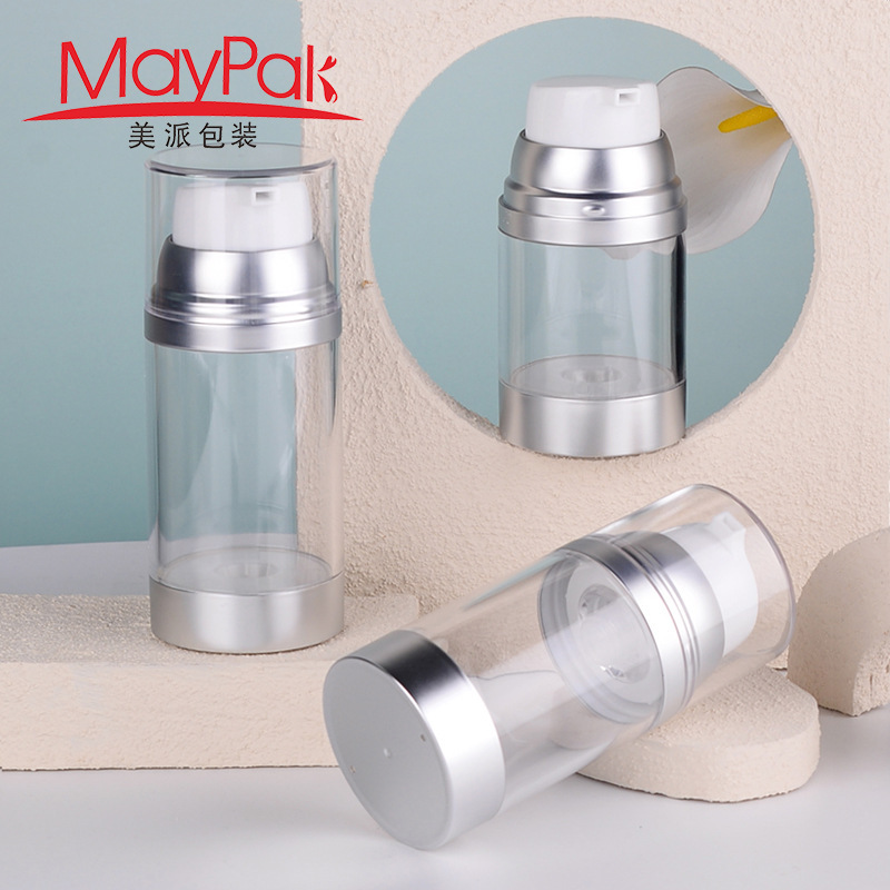 工厂现货100ml120ml透明真空乳液瓶 AS水乳精华韩系洗面奶分装瓶|undefined