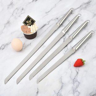 Bread Knife Stainless Steel Serrated Knife Baking and Cutting Layered Cake Roll Special Knife Toast Slice Knife Sandwich Knife