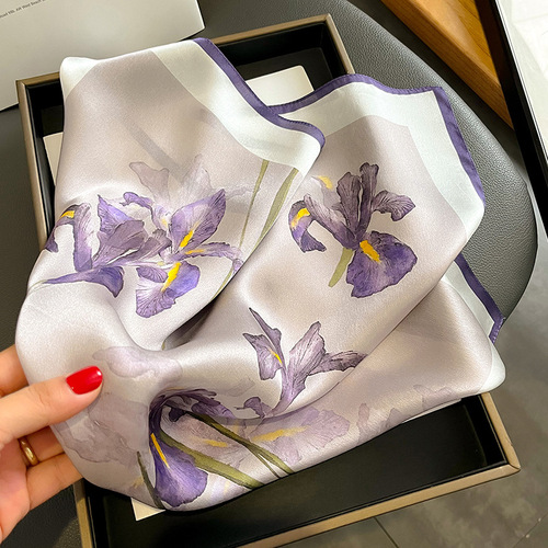  new fashionable silk temperament small square scarf women's silk scarf scarf mulberry silk scarf spring and summer Korean style scarf