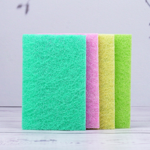 European light color dipped scouring pad, kitchen cleaning rag, pot and dishwashing wipe, household cleaning dish towel