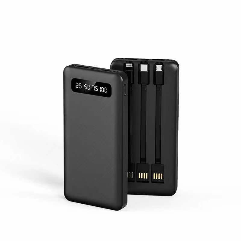 Fabricante suministro de cable de carga de energía portátil al aire libre delgada lámpara LED 20000 teléfono móvil cargador