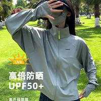 2025 новый солнцезащитный крем женский летний upF50 анти-ультрафиолетовый лед шелк дышащий тонкий солнцезащитный костюм