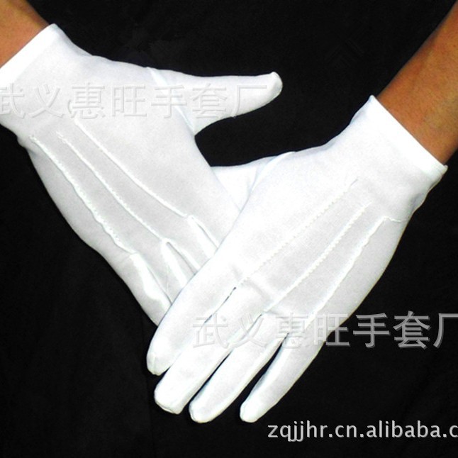 Guantes blancos tres costillas poliéster algodón etiqueta conductor conducción fitness reloj rendimiento belleza inspección de seguridad revisión guantes delgados