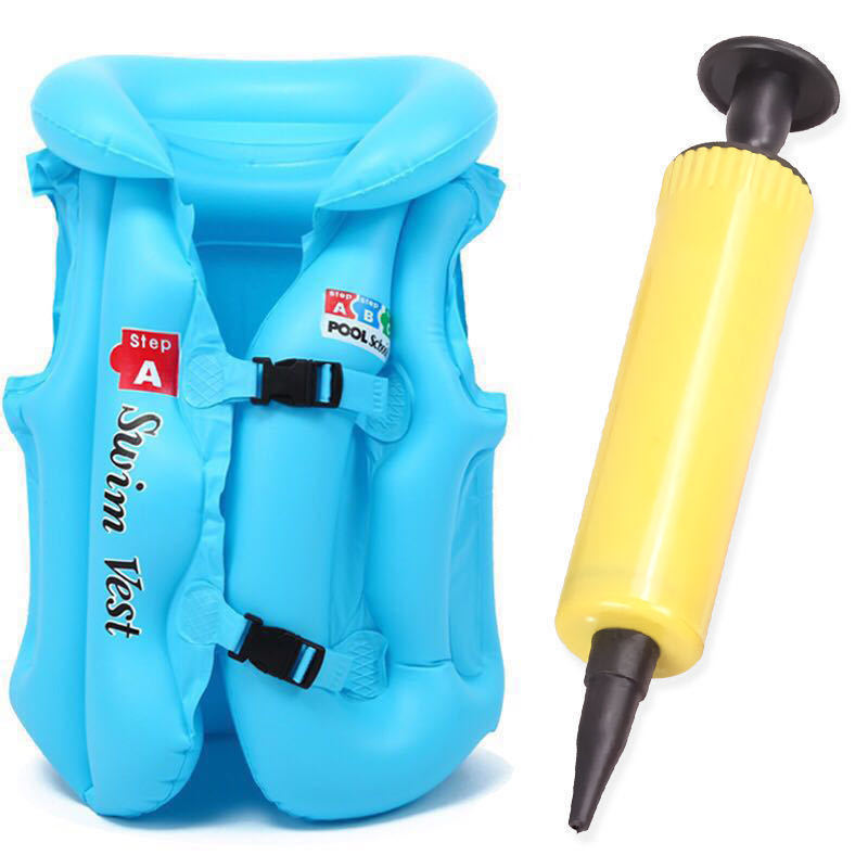 **파란색 구명조끼 + 펌프 -S 사이즈 5-12.5kg **