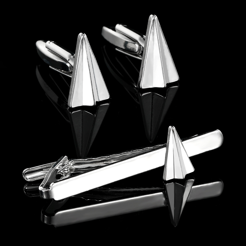 new astronaut space tie clip men's trendy casual tie clip cufflinks set clothing accessories_voghion.com