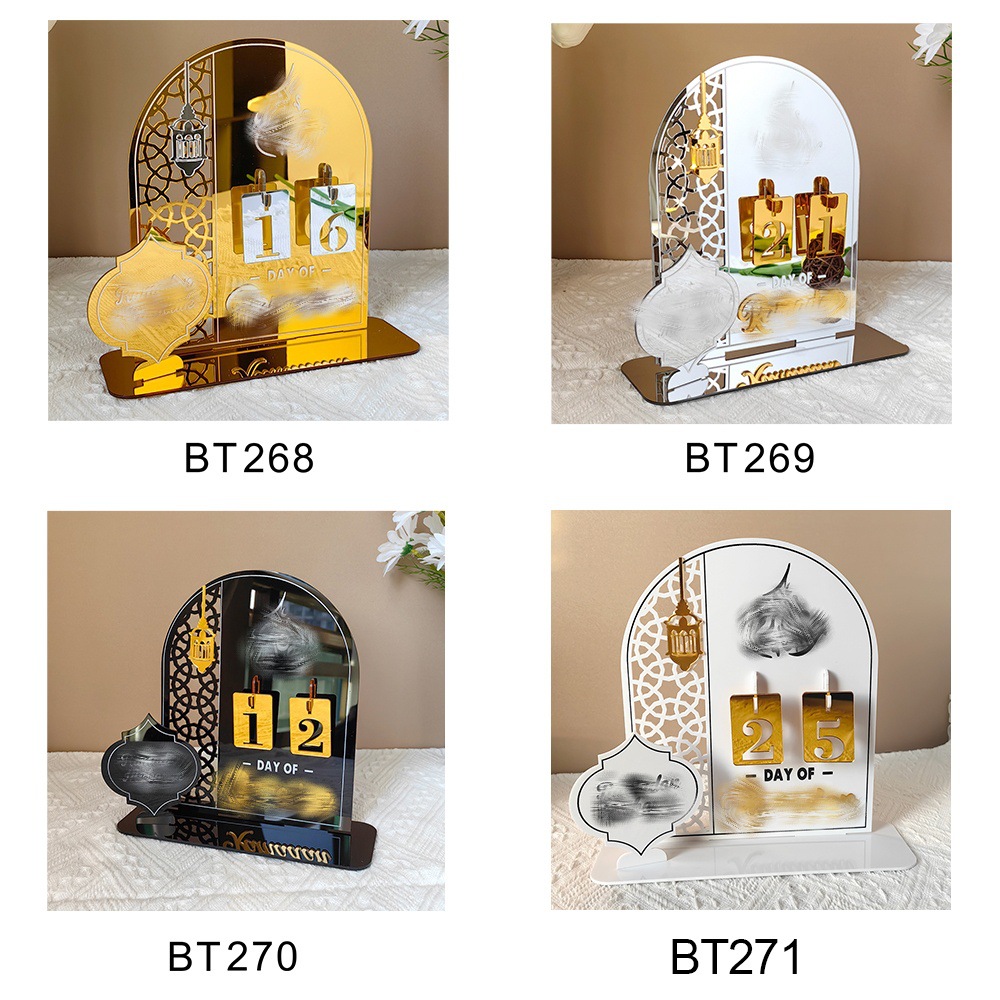 Bt268-271 Cross-Border Ethnic Style Countdown Desktop Stereo Ornaments Holiday Decoration Acrylic Calendar Table