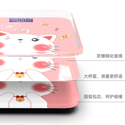 One-stop service cute home use electronic scale human weight scale smart charging type weight scale 