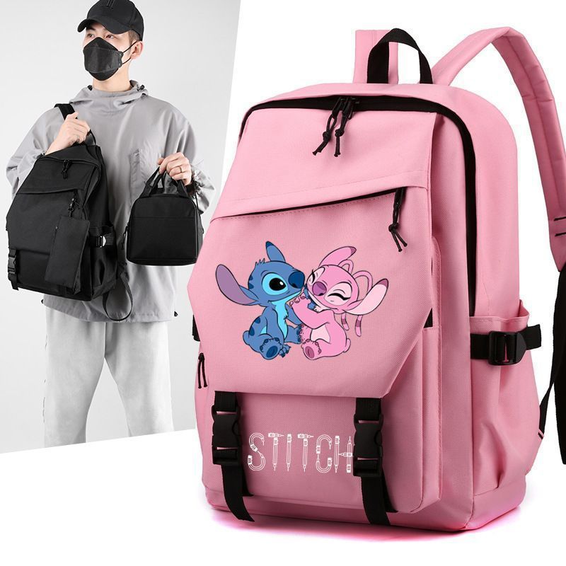 Star Baby Stitch mochila bolsas de almuerzo + bolsas de bolsillo bolsas de hombro bolsas escolares de tres piezas