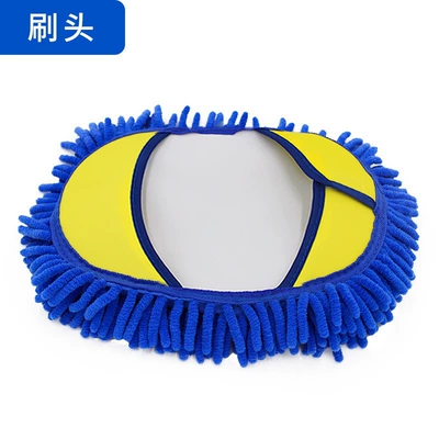 Car cleaning tools — Wool Long Handle Mop Car Telescopic - replacement-set-blue-bulk-packaging
